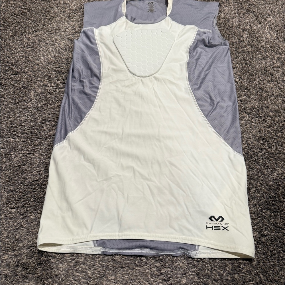 Mcdavid gray compression Baseball Chest Protection padded tank top men’s large